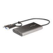 Image de StarTech.com Adaptateur USB-C vers Double HDMI - USB-C ou A vers 2x HDMI - 4K 60Hz - 100W Power Delivery Pass-Through - Adaptateur Vidéo avec Câble Intégré de 30cm - Conve ... (109B-USBC-HDMI)
