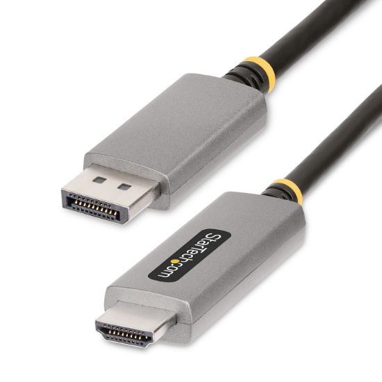 Image de StarTech.com Câble Adaptateur DisplayPort vers HDMI, 8K 60Hz, 4K 144Hz, HDR10, DP 1.4 vers HDMI 2.1 - Convertisseur Vidéo Actif, Adaptateur DisplayPort vers Moniteur ... (133DISPLAYPORTHDMI21)