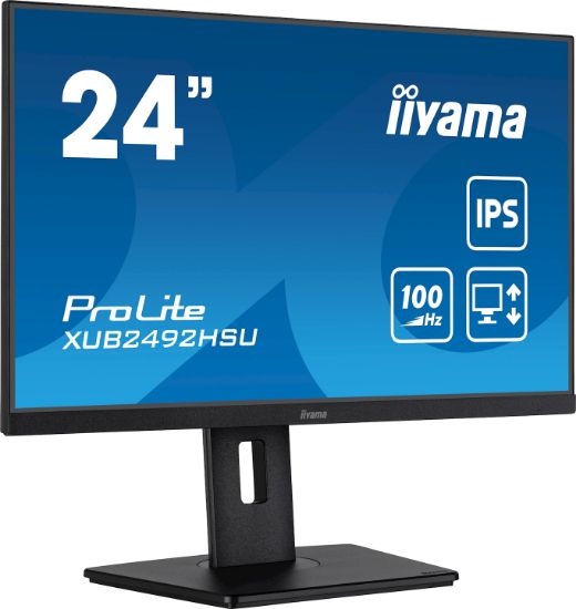 Image de iiyama écran plat de PC 60,5 cm (23.8") 1920 x 1080 pixels Full HD LED Noir (XUB2492HSU-B6)