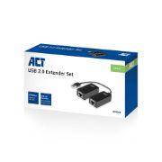 Image de ACT changeur de genre de câble USB A RJ-45 Noir (AC6063)