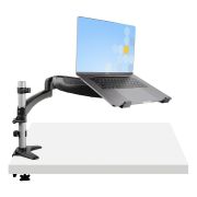 Image de StarTech.com Support de Bureau pour Ordinateur Portable - Bras Articulé PC Portable ou Écran 34"(15kg) - Support VESA - Plateau Ordinateur Portable et Notebook Réglable - Fixat ... (ARMUNONB1)