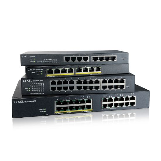 Image de Zyxel GS1915-24EP Géré L2 Gigabit Ethernet (10/100/1000) Connexion Ethernet, supportant l'alimentation via ce port (PoE) 1U Noir (GS1915-24EP-EU0101F)