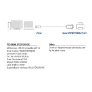 Image de ACT câble Série Noir 0,6 m USB Type-A DB-9 (EM1016)