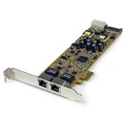 Image de StarTech.com Carte Réseau PCI Express 2 ports Gigabit Ethernet RJ45 10/100/1000Mbps - POE/PSE (ST2000PEXPSE)