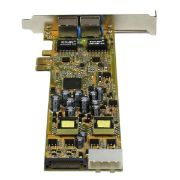 Image de StarTech.com Carte Réseau PCI Express 2 ports Gigabit Ethernet RJ45 10/100/1000Mbps - POE/PSE (ST2000PEXPSE)