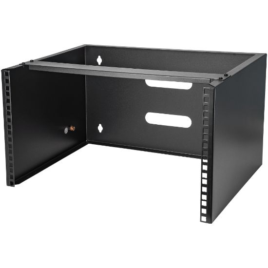 Image de StarTech.com Support de Réseau Mural 6U - Profondeur 14" (Low Profile) - Support Baie de Brassage 19" pour Serveur Peu Profond et Équipement IT, Switch Réseau - Poids Max 20kg ... (WALLMOUNT6)