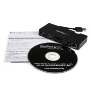 Image de StarTech.com Mini station d’accueil USB 3.0 universelle pour ordinateur portable avec HDMI ou VGA, Gigabit Ethernet, USB 3.0 (USB3SMDOCKHV)