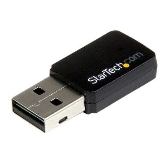 Image de StarTech.com Mini adaptateur USB 2.0 réseau sans fil AC600 double bande - Clé USB WiFi 802.11ac 1T1R (USB433WACDB)