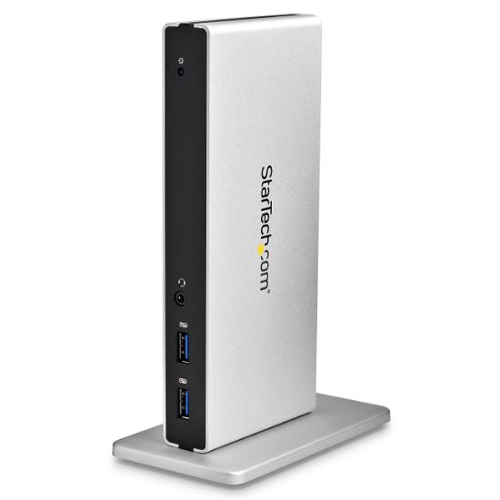 Image de StarTech.com Station d'Accueil USB 3.0 pour Deux Écrans avec Adaptateurs DVI vers VGA et HDMI, 5x USB 3.0 et Audio - Station d'Accueil DVI Verticale pour Mac et Windows (USB3SDOCKDD)