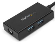 Image de StarTech.com Adaptateur réseau USB 3.0 vers Gigabit Ethernet avec hub USB 3.0 à 2 ports (USB31000S2H)