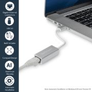 Image de StarTech.com Adaptateur réseau USB 3.0 vers Gigabit Ethernet - Argent (USB31000SA)