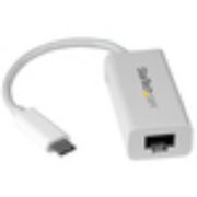 Image de StarTech.com Adaptateur USB C vers Gigabit Ethernet - Blanc - Adaptateur Réseau LAN USB 3.0 vers RJ45 - USB Type C vers Ethernet (US1GC30W)
