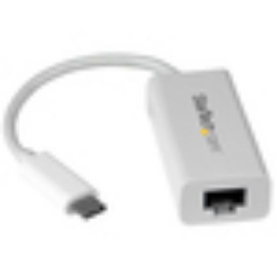 Image de StarTech.com Adaptateur USB C vers Gigabit Ethernet - Blanc - Adaptateur Réseau LAN USB 3.0 vers RJ45 - USB Type C vers Ethernet (US1GC30W)