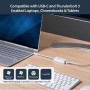 Image de StarTech.com Adaptateur USB C vers Gigabit Ethernet - Blanc - Adaptateur Réseau LAN USB 3.0 vers RJ45 - USB Type C vers Ethernet (US1GC30W)