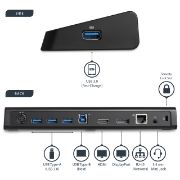 Image de StarTech.com Station d'Accueil USB 3.0 Double Écran avec HDMI et DisplayPort 4K - USB 3.0 vers 4x USB-A, Ethernet, HDMI et DP - Station d'Accueil Universelle USB A pour PC p ... (USB3DOCKHDPC)