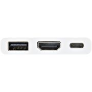 Image de StarTech.com Adaptateur multiport USB-C vers HDMI 4K avec USB Power Delivery et port USB-A - Blanc (CDP2HDUACPW)