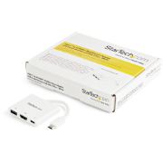 Image de StarTech.com Adaptateur multiport USB-C vers HDMI 4K avec USB Power Delivery et port USB-A - Blanc (CDP2HDUACPW)