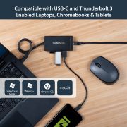 Image de StarTech.com Hub USB-C à 3 ports avec Gigabit Ethernet - USB-C vers 3x USB-A - USB 3.0 - 5Gbps - Adaptateur d'alimentation inclus (HB30C3A1GE)
