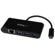 Image de StarTech.com Hub USB 3.0 à 3 ports avec Gigabit Ethernet et Power Delivery - USB-C (HB30C3AGEPD)
