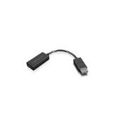 Image de Lenovo câble vidéo et adaptateur 0,225 m DisplayPort HDMI Type A (Standard) Noir (4X90R61023)