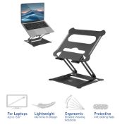 Image de ACT Support pliable pour ordinateur portable en aluminium avec réglage progressif de la hauteur (AC8140)