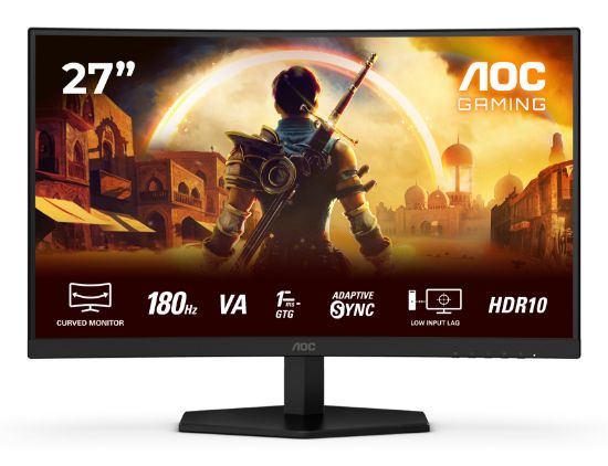 Image de AOC G4 écran plat de PC 68,6 cm (27") 1920 x 1080 pixels Full HD LED Noir, Rouge (C27G42E)