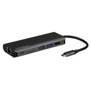 Image de StarTech.com Adaptateur Multiport USB C, Station d'Accueil USB-C Portable vers HDMI 4K, Hub USB 3.0 2 pts, SD/SDHC, GbE, 60W PD Pass-Through - USB Type-C/Thunderbolt 3 - REMP ... (DKT30CSDHPD)