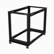 Image de StarTech.com Rack Serveur Mobile 15U 4 Poteaux, Rack Réseau 19" 4 Poteaux avec Roulettes, Rack Roulant avec Profondeur Ajustable pour PC/AV/Données/Informatique - Roulettes, ... (4POSTRACK15U)