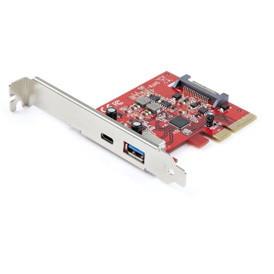 Image de StarTech.com Carte PCIe à 2 ports - USB-A et USB-C, 10 Gbps - Adaptateur de carte contrôleur hôte PCI Express Type C / A USB 3.2 Gen 2 - Carte d'extension d'extension PCIe U ... (PEXUSB311AC3)