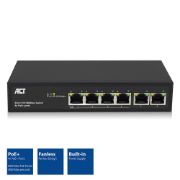 Image de ACT commutateur réseau Non-géré Fast Ethernet (10/100) Connexion Ethernet, supportant l'alimentation via ce port (PoE) Noir (AC4430)