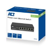 Image de ACT commutateur réseau Non-géré Fast Ethernet (10/100) Connexion Ethernet, supportant l'alimentation via ce port (PoE) Noir (AC4430)
