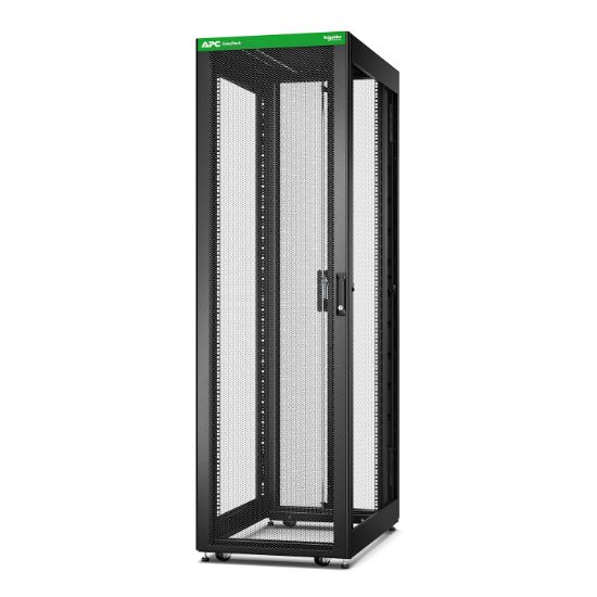 Image de APC Baie EasyRack 600mm/42U/1000mm avec toit, sans panneau latéral, roulettes, noir (ER6200)