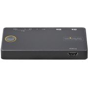 Image de StarTech.com Switch KVM Hybride 2 Ports USB-A + HDMI & USB-C - Écran Unique HDMI 2.0 4K 60Hz - Commutateur KVM Compact HDMI Desktop et/ou Laptop - Alimenté par Bus USB - Compa ... (SV221HUC4K)