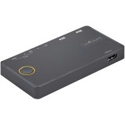 Image de StarTech.com Switch KVM Hybride 2 Ports USB-A + HDMI & USB-C - Écran Unique HDMI 2.0 4K 60Hz - Commutateur KVM Compact HDMI Desktop et/ou Laptop - Alimenté par Bus USB - Compa ... (SV221HUC4K)