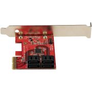 Image de StarTech.com Carte PCI Express SATA 4 ports - Carte Contrôleur PCIe SATA - 6Gbps - ASM1166 Non-Raid - Convertisseur PCI Express 3.0 vers SATA - Connecteurs SATA Empil ... (4P6G-PCIE-SATA-CARD)