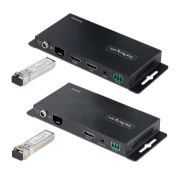 Image de StarTech.com Kit Extender HDMI Fibre Optique - 4K60Hz jusqu'à 1km (Monomode) ou 300m (Multimode) Fibre optique LC, HDR, HDCP, Audio 3.5mm/RS232/Extender IR - Prolongateur/E ... (ST121HD20FXA2)