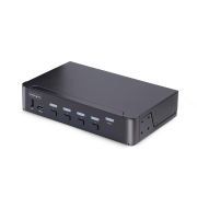 Image de StarTech.com Switch KVM DisplayPort 4 Ports - 8K 60H/4K 144Hz, Écran Unique, DisplayPort 1.4, 2 Ports USB 3.0, 4x USB 2.0 HID, Commutateur KVM, Commutation par Bouton ... (D86A2-4-PORT-8K-KVM)