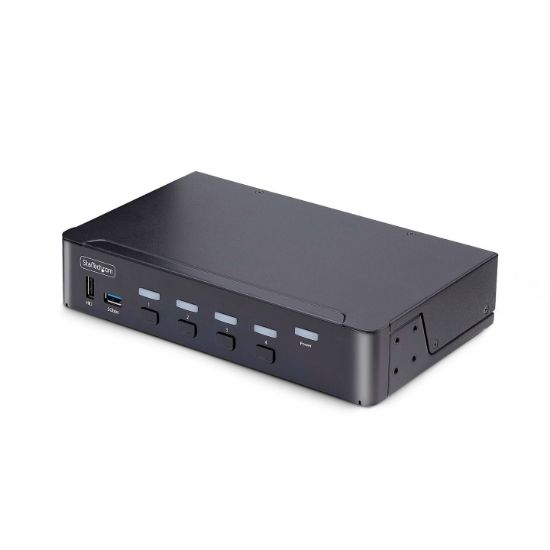 Image de StarTech.com Switch KVM DisplayPort 4 Ports - 8K 60H/4K 144Hz, Écran Unique, DisplayPort 1.4, 2 Ports USB 3.0, 4x USB 2.0 HID, Commutateur KVM, Commutation par Bouton ... (D86A2-4-PORT-8K-KVM)