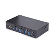 Image de StarTech.com Switch KVM DisplayPort 4 Ports - 8K 60H/4K 144Hz, Écran Unique, DisplayPort 1.4, 2 Ports USB 3.0, 4x USB 2.0 HID, Commutateur KVM, Commutation par Bouton ... (D86A2-4-PORT-8K-KVM)