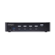 Image de StarTech.com Switch KVM DisplayPort 4 Ports - 8K 60H/4K 144Hz, Écran Unique, DisplayPort 1.4, 2 Ports USB 3.0, 4x USB 2.0 HID, Commutateur KVM, Commutation par Bouton ... (D86A2-4-PORT-8K-KVM)