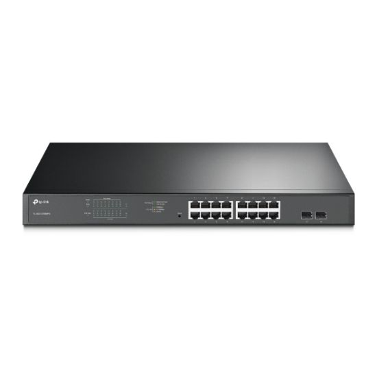 Image de TP-Link TL-SG1218MPE Géré L2 Gigabit Ethernet (10/100/1000) Connexion Ethernet, supportant l'alimentation via ce port (PoE) 1U Noir (TL-SG1218MPE V1)