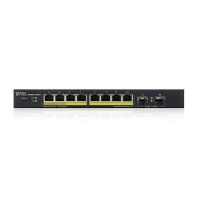 Image de Zyxel GS1900-10HP Géré L2 Gigabit Ethernet (10/100/1000) Connexion Ethernet, supportant l'alimentation via ce port (PoE) Noir (GS1900-10HP-EU0102F)