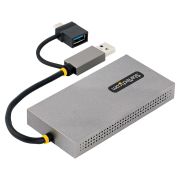 Image de StarTech.com Adaptateur USB vers Double HDMI - USB A/C vers 2 Écrans HDMI (1x 4K30Hz, 1x 1080p) - Dongle Intégré USB-A vers C, Câble de 11cm - Adaptateur USB 3.0 vers HDMI ... (107B-USB-HDMI)