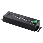 Image de StarTech.com Hub USB 2.0 10 ports Industriel - Hub USB Robuste avec Protection ESD Niveau 4 - Hub USB-A Montable sur Mur/Bureau - Hub d'Extension USB avec ports Verr ... (USB210AIND-USB-A-HUB)