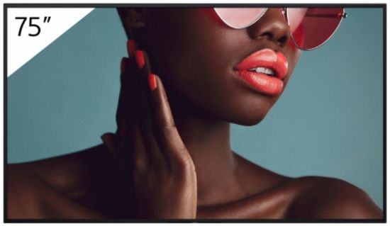 Image de Sony Écran d'affichage dynamique Écran plat de signalisation numérique 190,5 cm (75") LCD Wifi 700 cd/m² 4K Ultra HD Noir Android 24/7 (FW-75BZ40L)