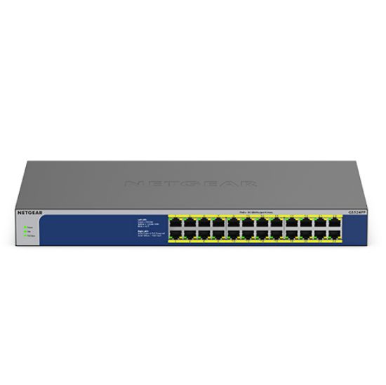 Image de NETGEAR GS524PP Non-géré Gigabit Ethernet (10/100/1000) Connexion Ethernet, supportant l'alimentation via ce port (PoE) Gris (GS524PP-100EUS)