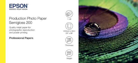 Image de Epson Production Photo Paper Semigloss 200 24" x 30m (C13S450376)