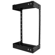 Image de StarTech.com Rack Réseau Mural 18U à 2 Montants, Rack Serveur 19" à Cadre Ouvert avec Profondeur Ajustable, Rack de Données Mural pour IT/AV/Panneau de Patch/ Equipem ... (RACK-18U-20-WALL-OA)