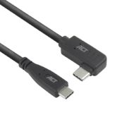 Image de ACT Câble USB 3.0 10 Gbit/s 60 W USB Type-C (droit) vers USB Type-C (coudé à gauche/droite), 0,5 mètre (AC7405)