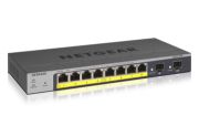 Image de NETGEAR GS110TP Géré L2/L3/L4 Gigabit Ethernet (10/100/1000) Connexion Ethernet, supportant l'alimentation via ce port (PoE) Gris (GS110TP-300EUS)